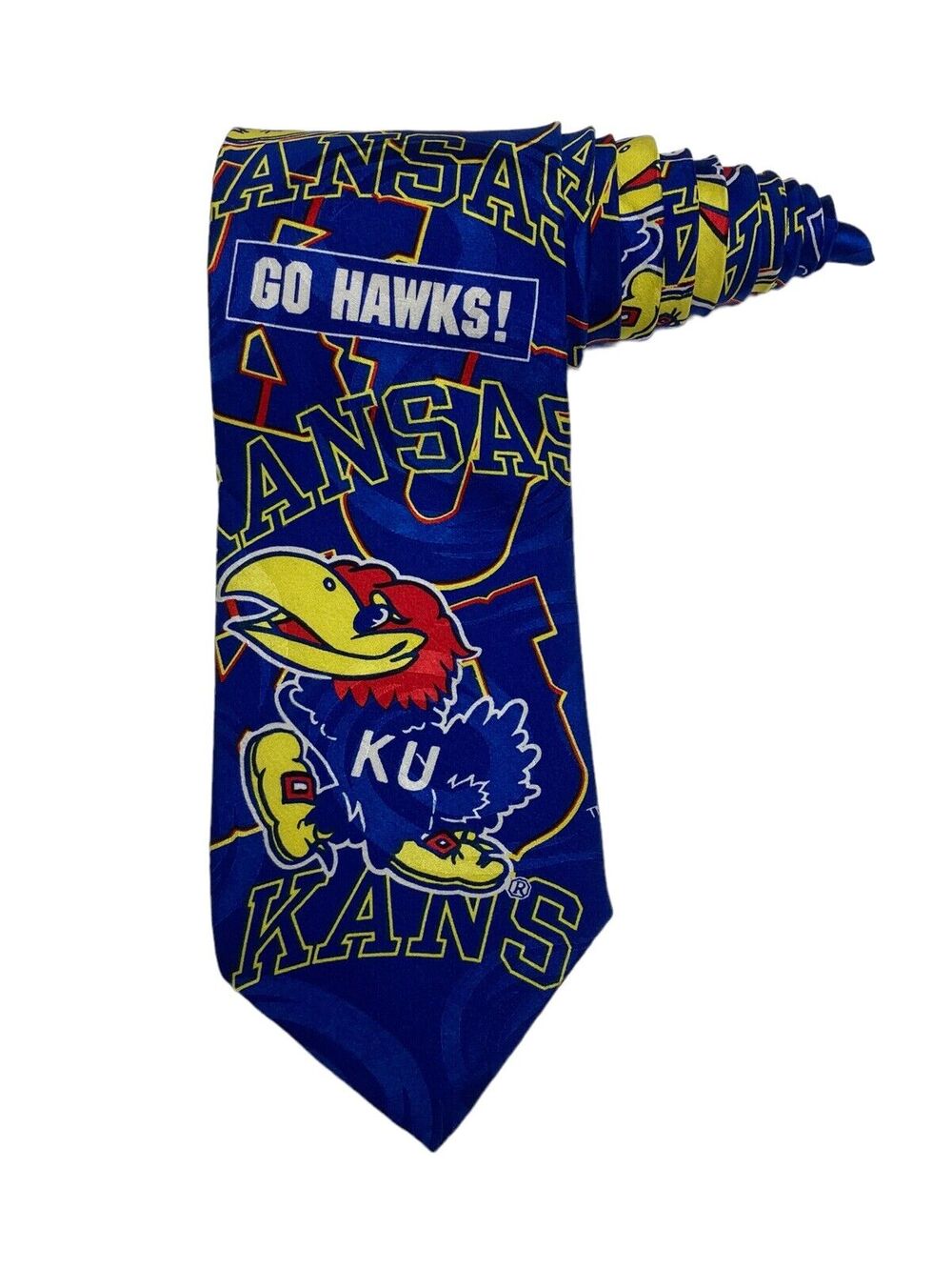 Ralph Marlin RM Sports University Of Kansas Jayhawks Go Hawks Novelty Necktie